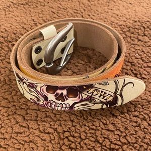 Ed Hardy by Christian Audigier leather belt